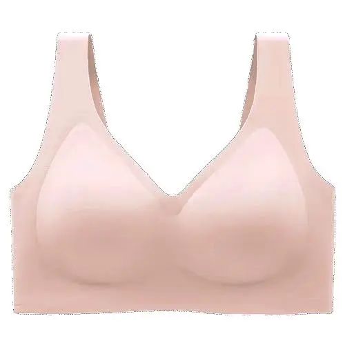Women's Seamless Red Bra Wireless Soft Bralette
