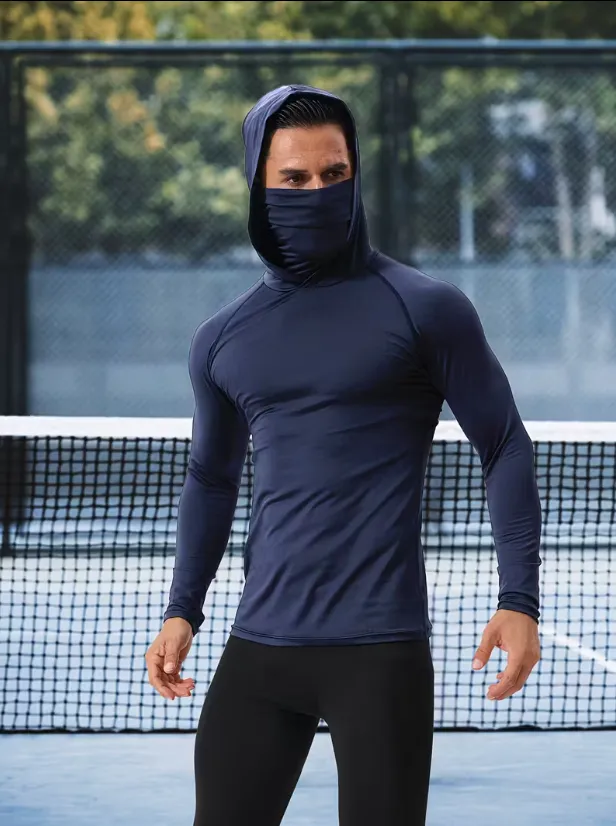 Men's Casual Hoodie Pullovers Slim Fit Long Sleeve Lightweight UPF