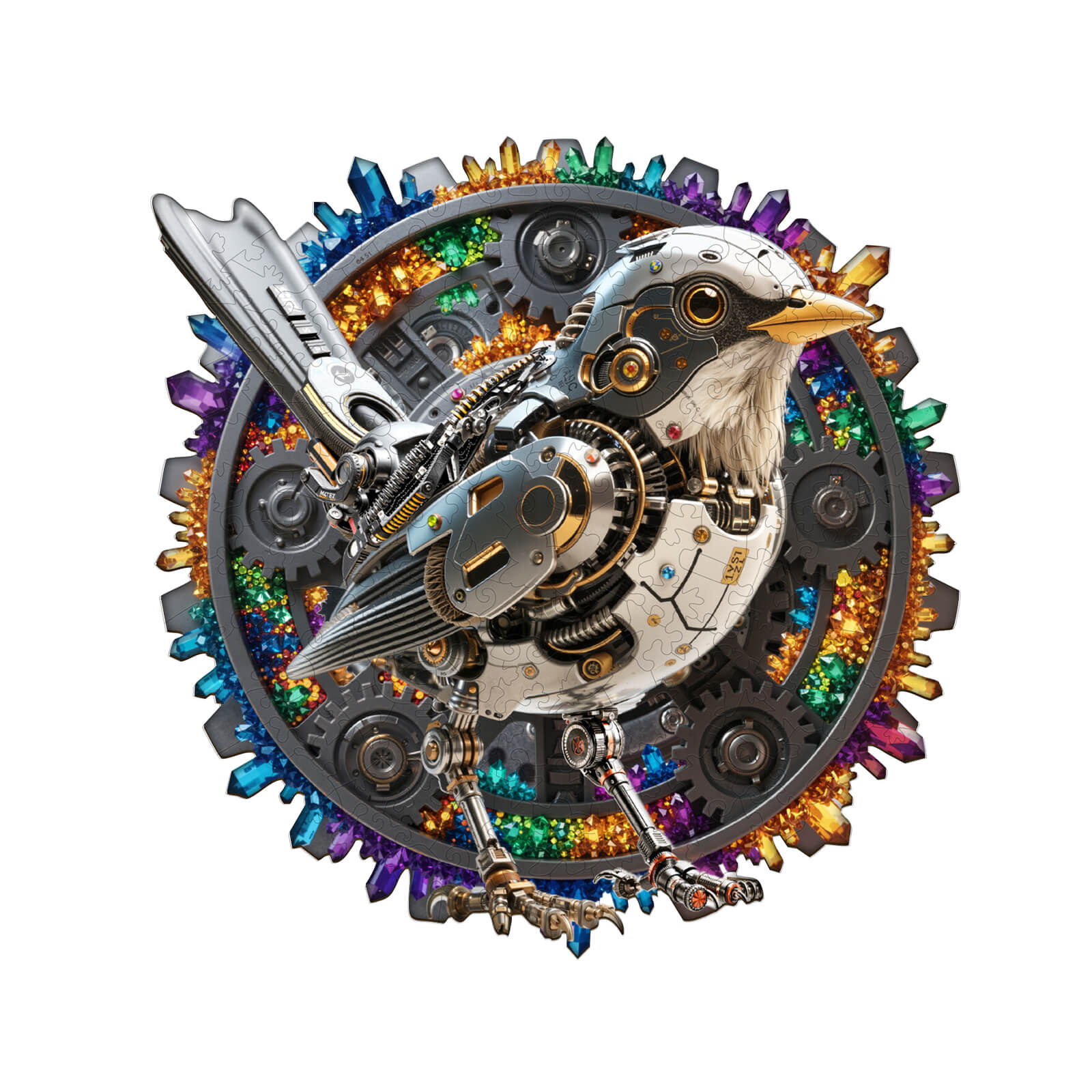 Crystal Mechbird Wooden Jigsaw Puzzle