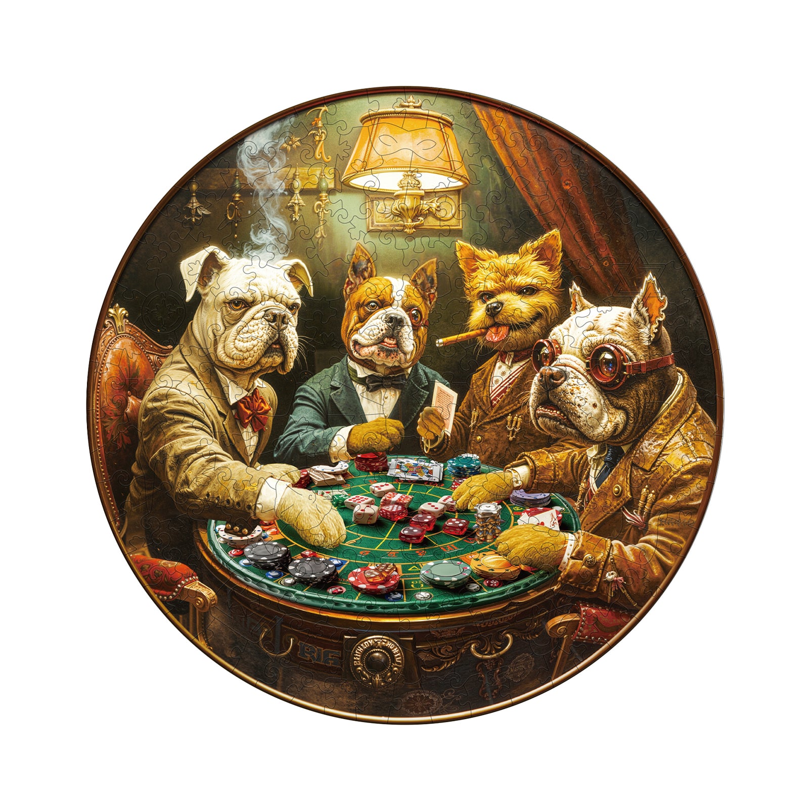 Poker Hound Wooden Jigsaw Puzzle