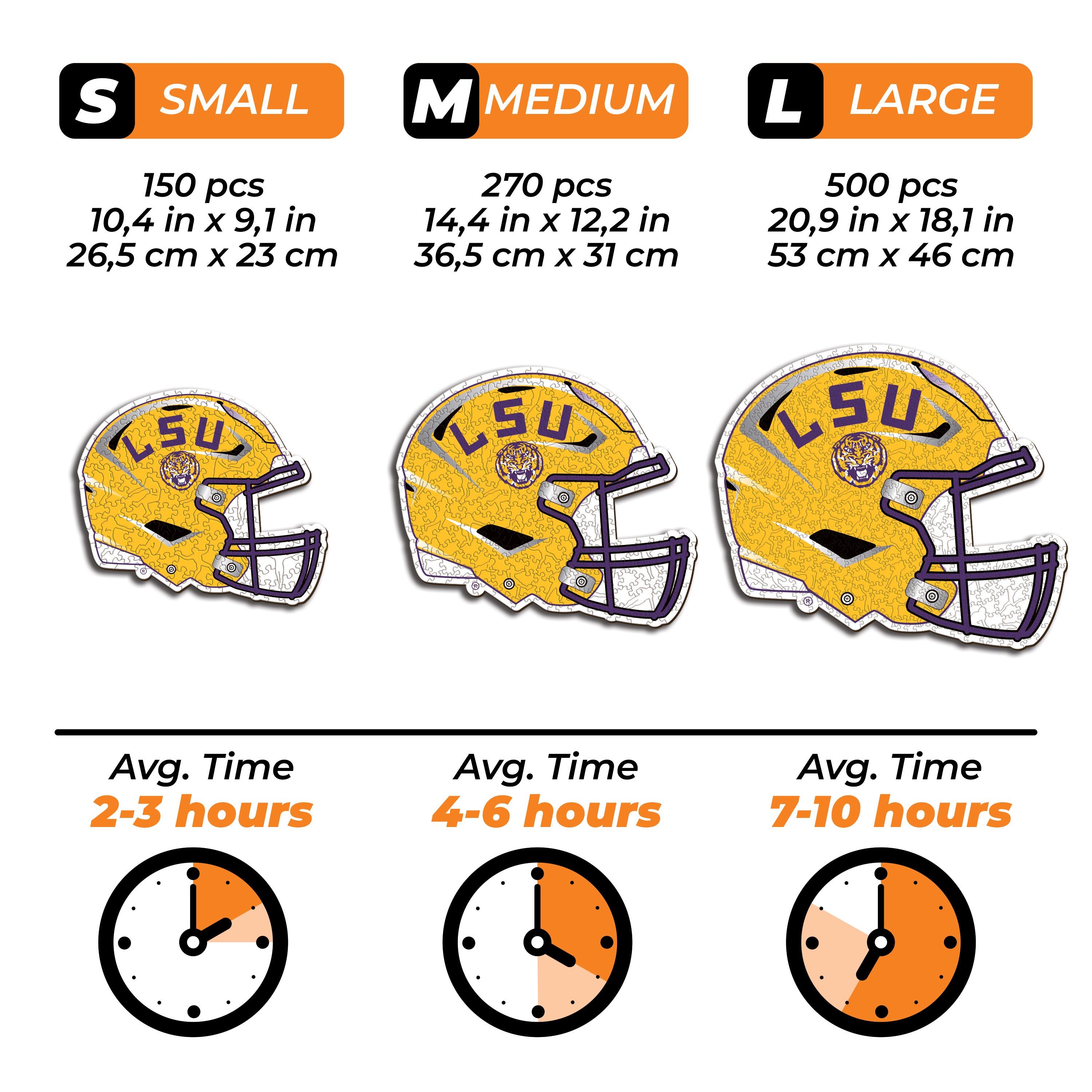 Louisiana State University Helmet - Wooden Puzzle