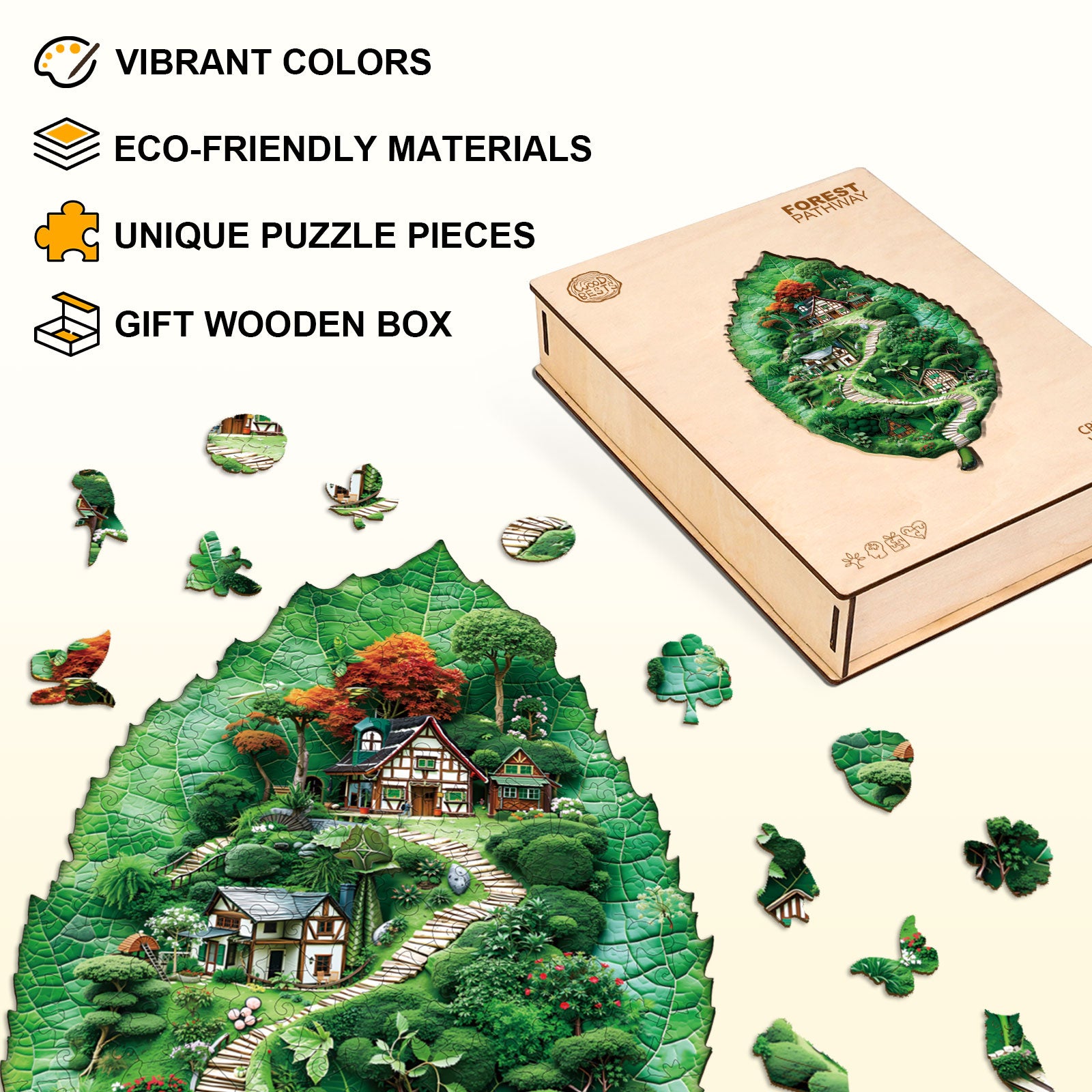 Forest Pathway Wooden Jigsaw Puzzle