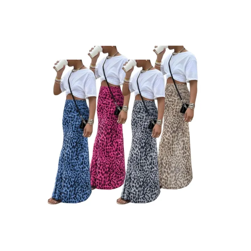 Women's Leopard Print High Waist Bodycon Skirt