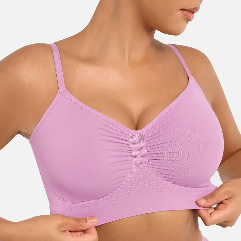 Women's Wireless Bra Comfort Bralettes No Underwire Unlined Cami Bra Seamless Tshirt Bras Sports Bra
