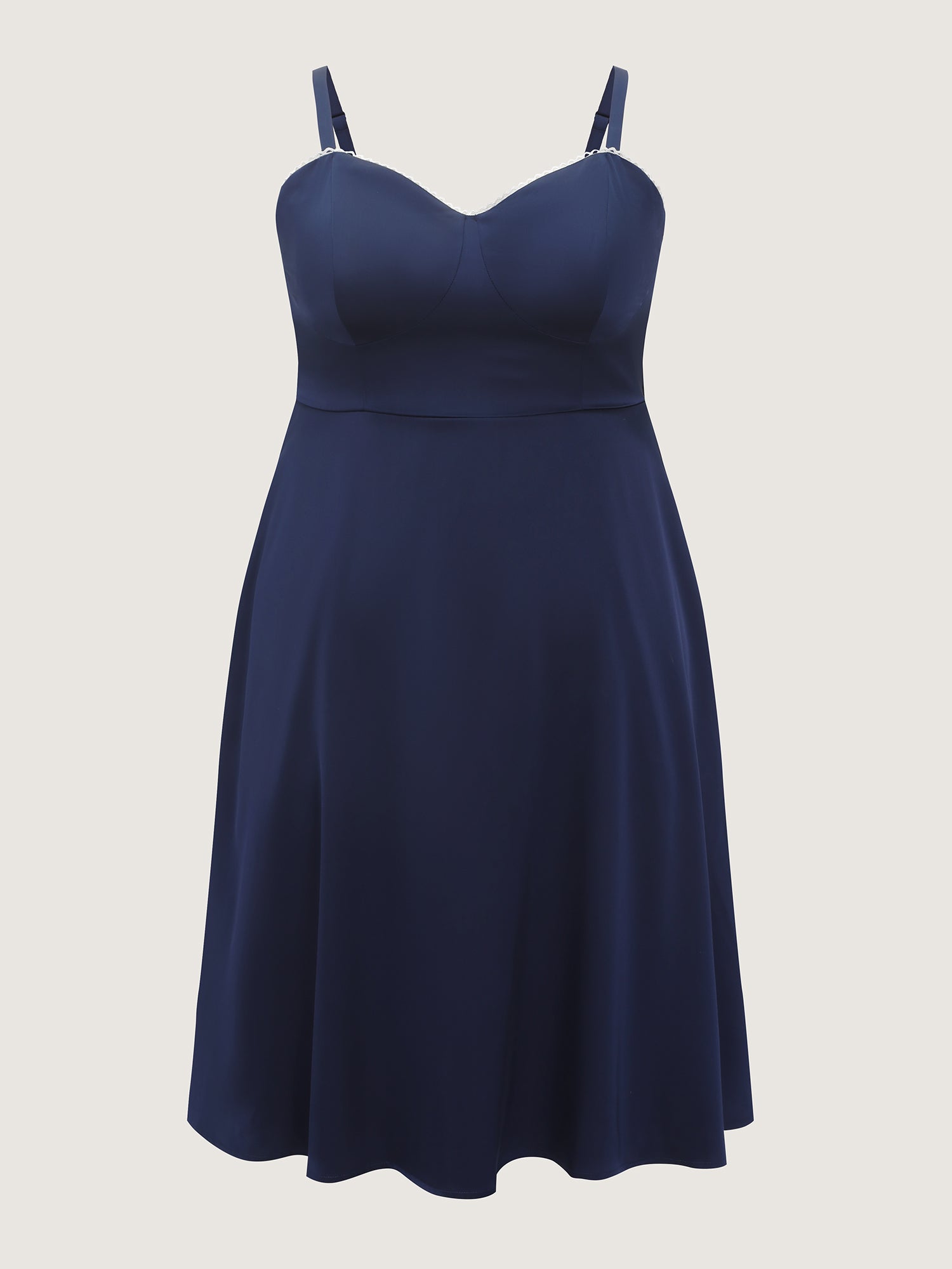 Lace Supportive Bra Fit And Flare Midi Dress