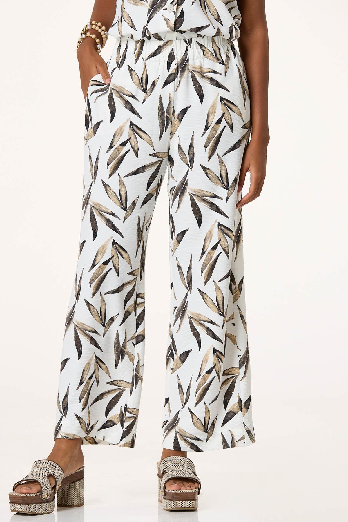Palm Leaf Wide Leg Pants