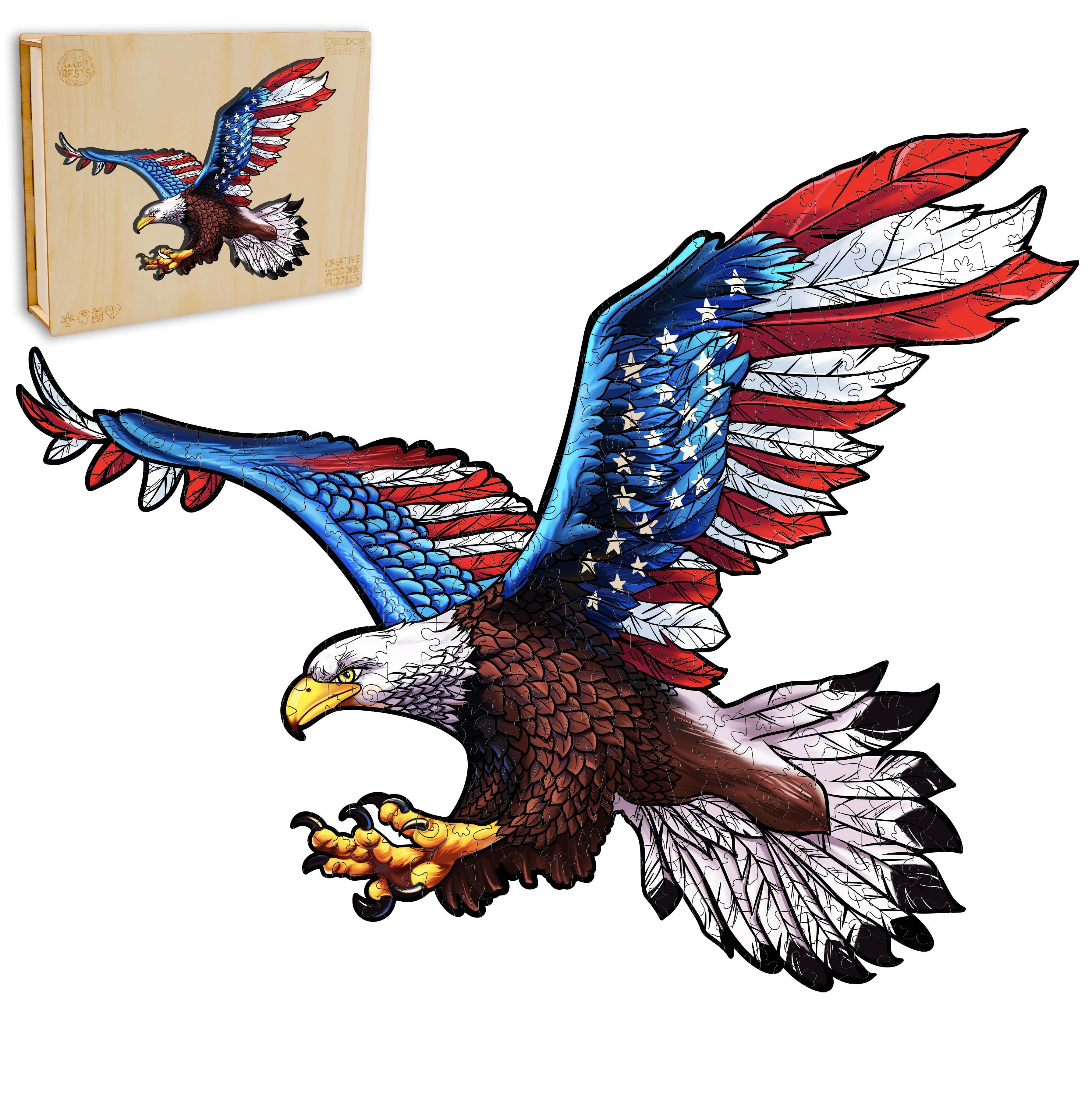 Free Eagle Wooden Jigsaw Puzzle