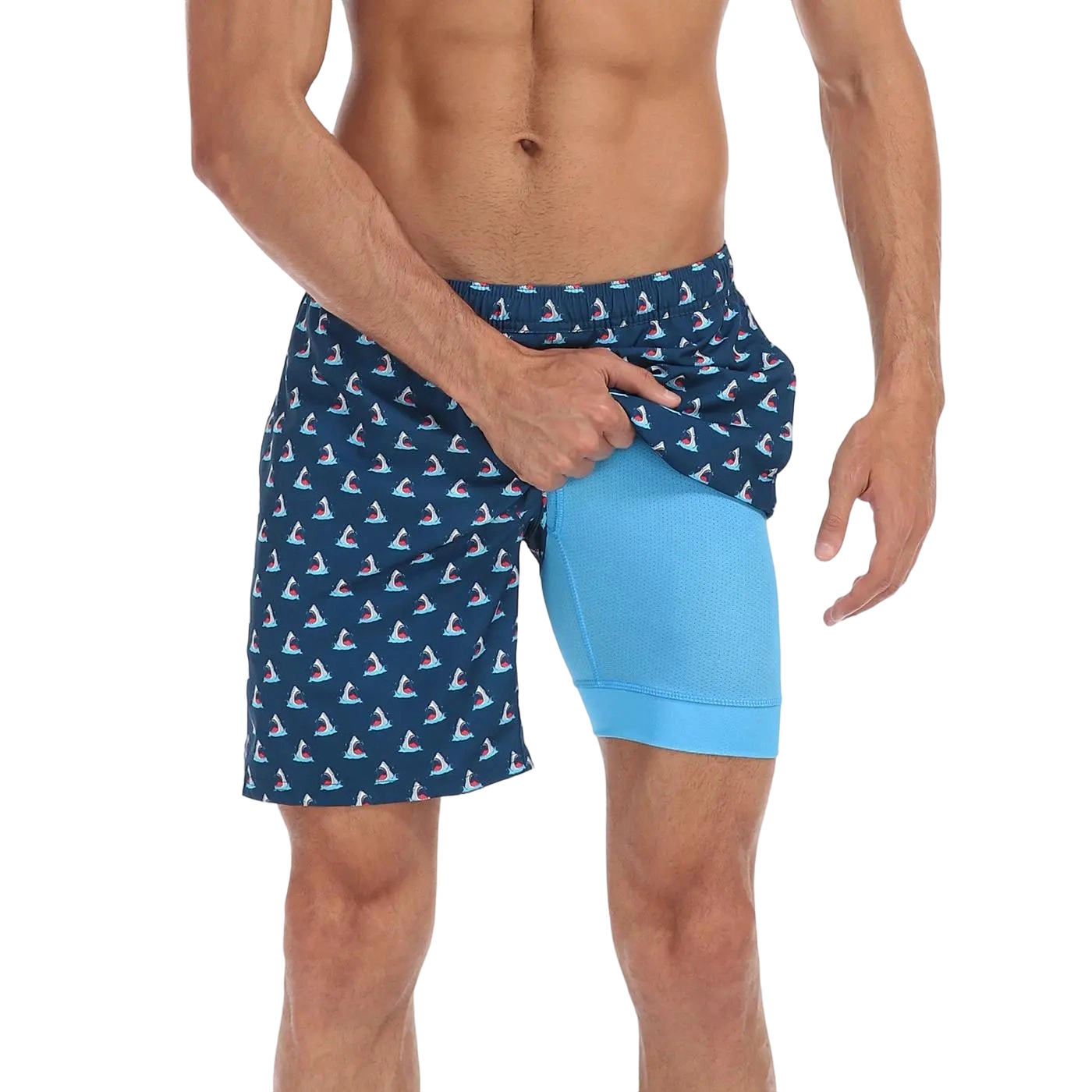 Men’s Swim Trunks with Compression Liner – Quick Dry Performance Shorts