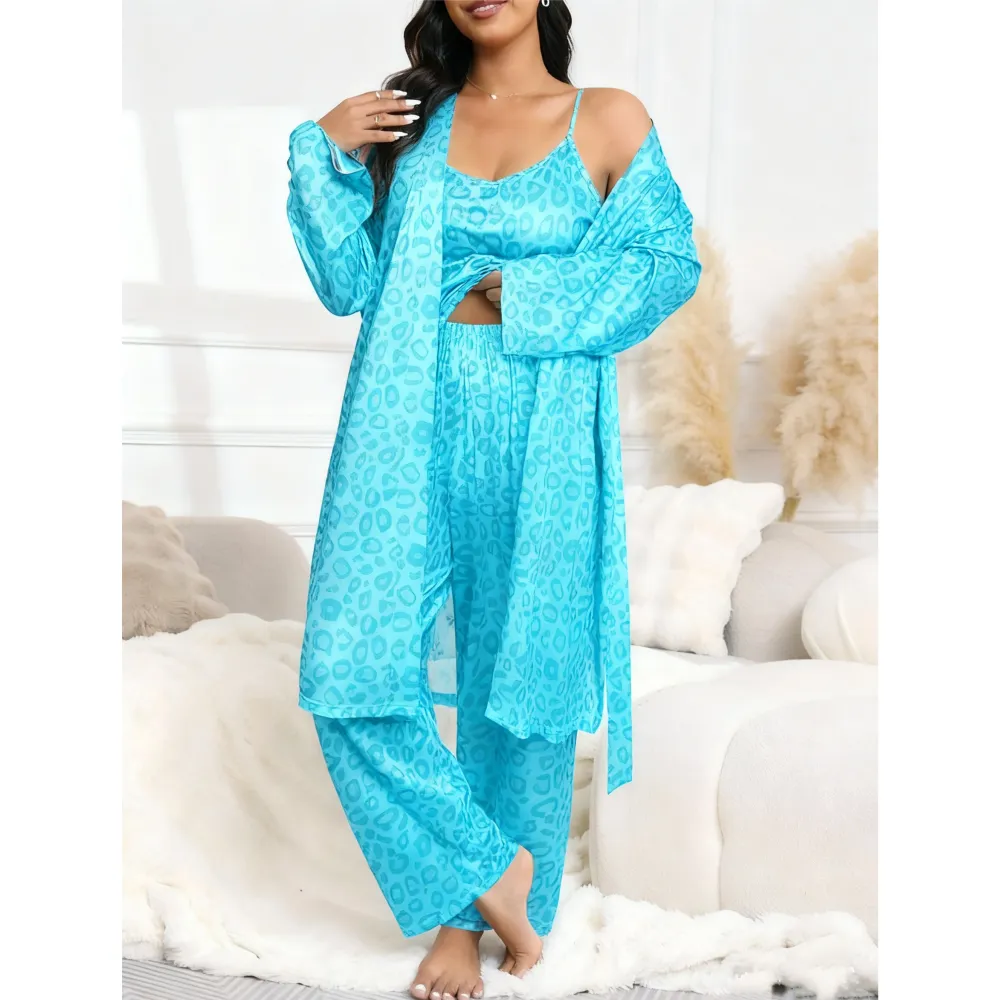 Women's Leopard Print Pajama Set