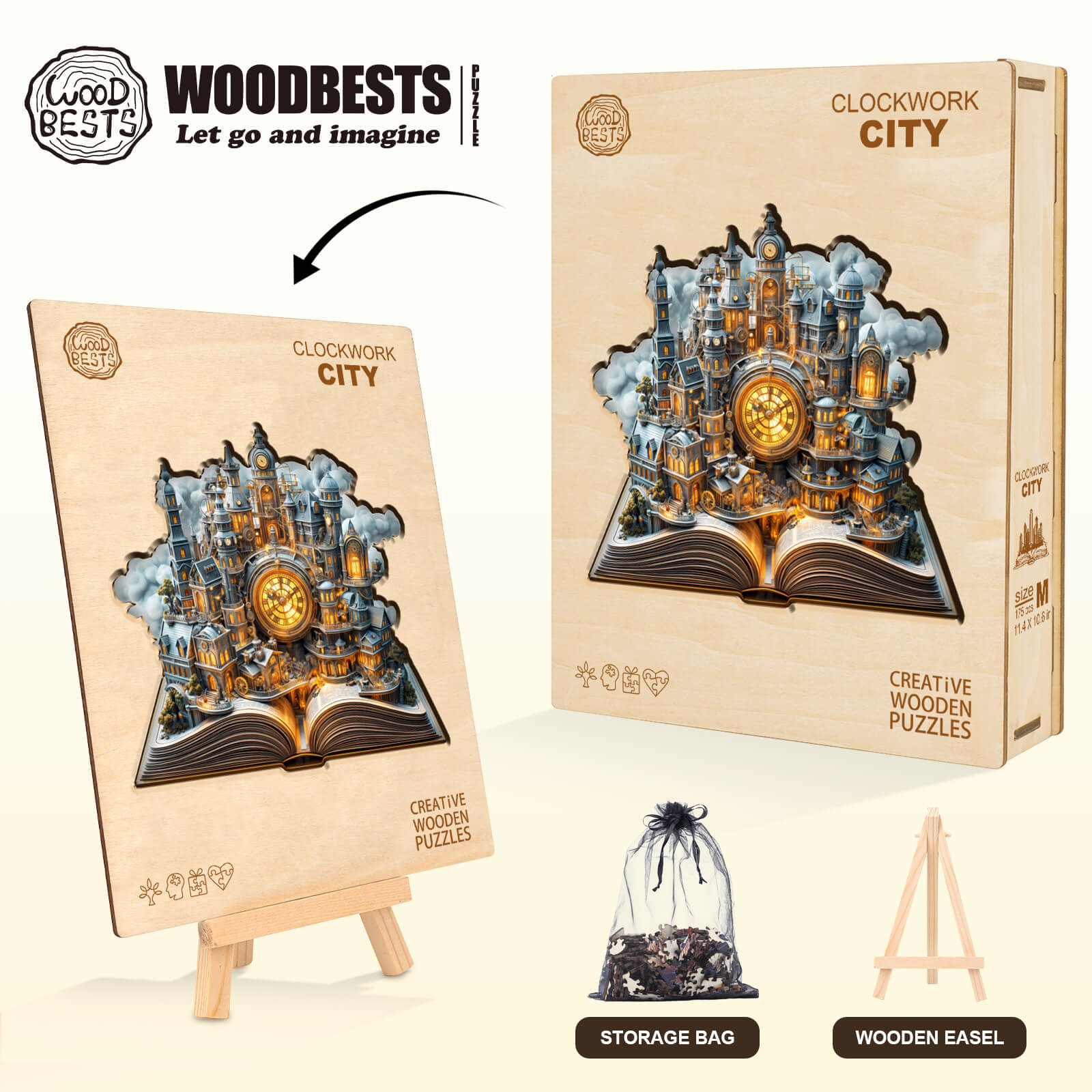Clockwork City Wooden Jigsaw Puzzle