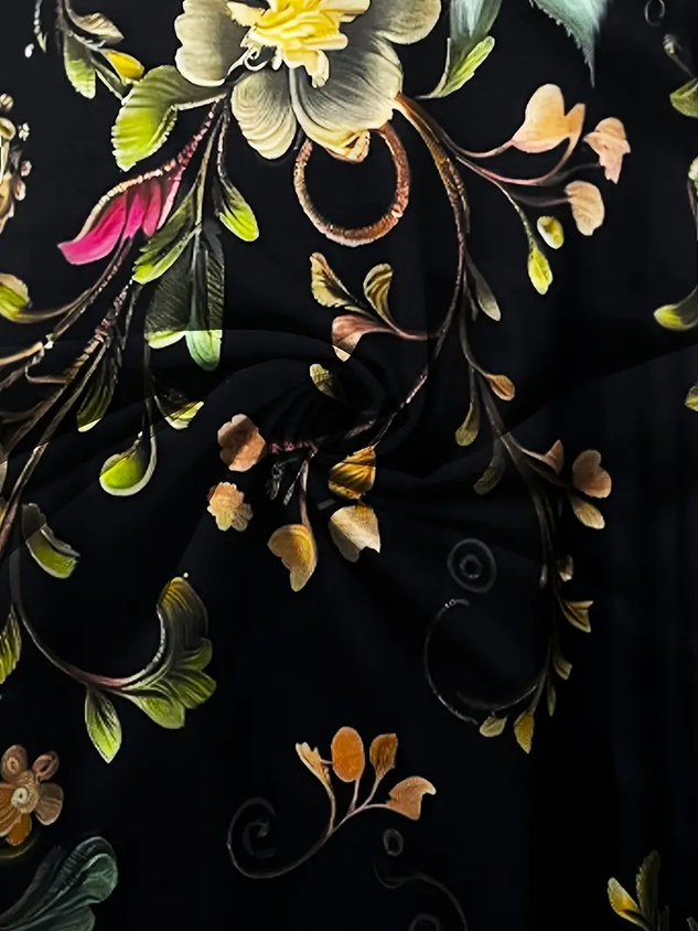 Casual Regular Fit Cotton Floral Dress With No