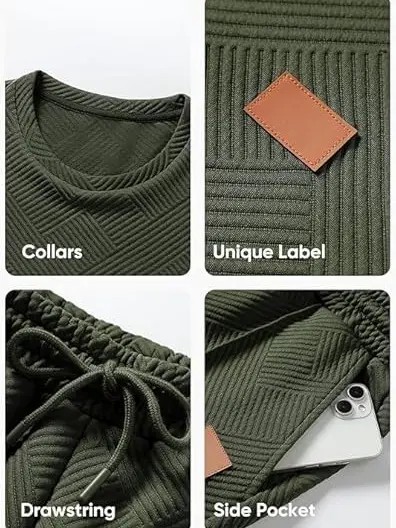 Men’s 2-Piece Summer Outfit Set – Breathable T-Shirt & Shorts Tracksuit with Pockets, Casual Athletic Matching Set