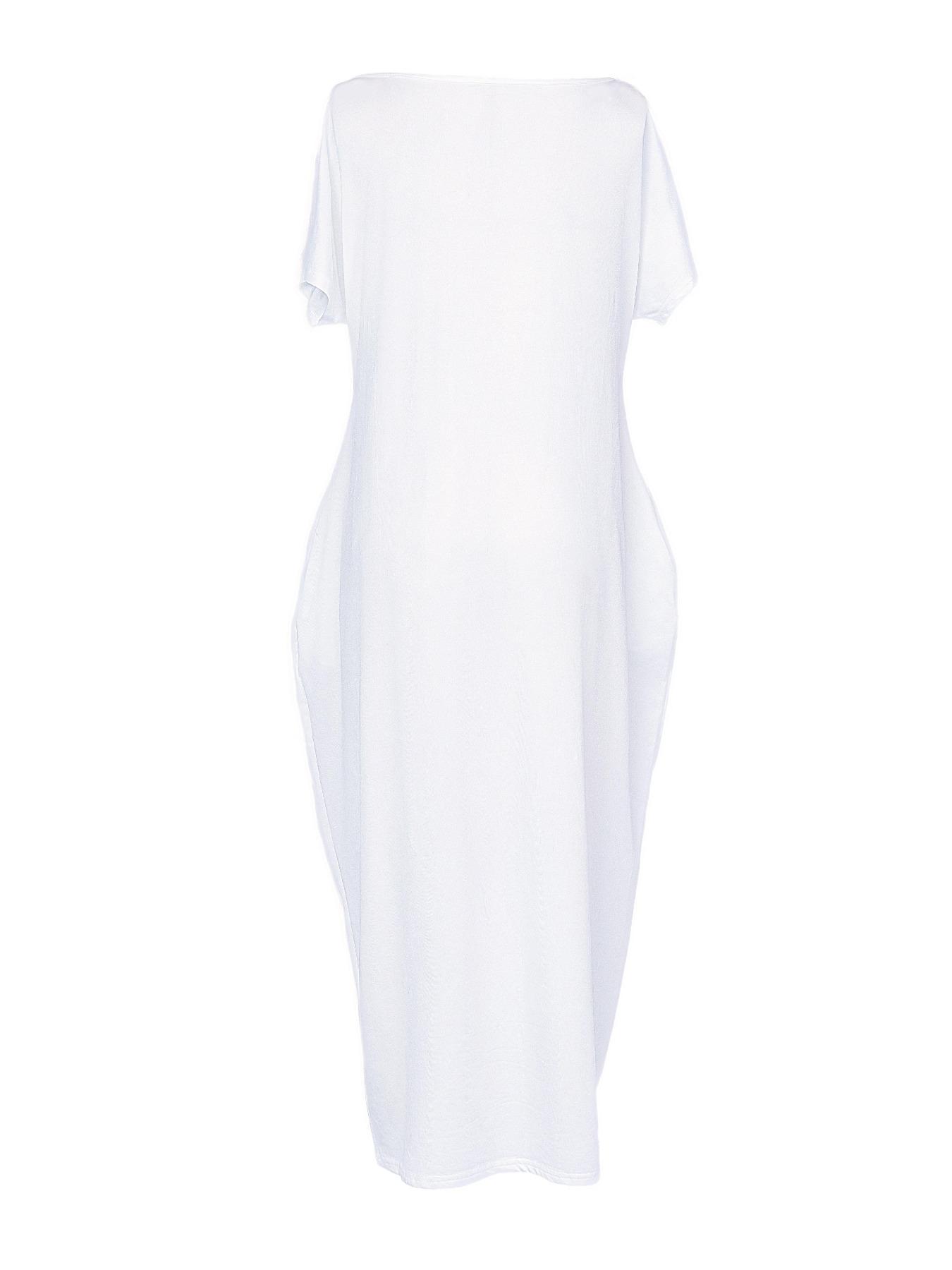 Women’s Relaxed Batwing Maxi Lounge Dress with Pockets