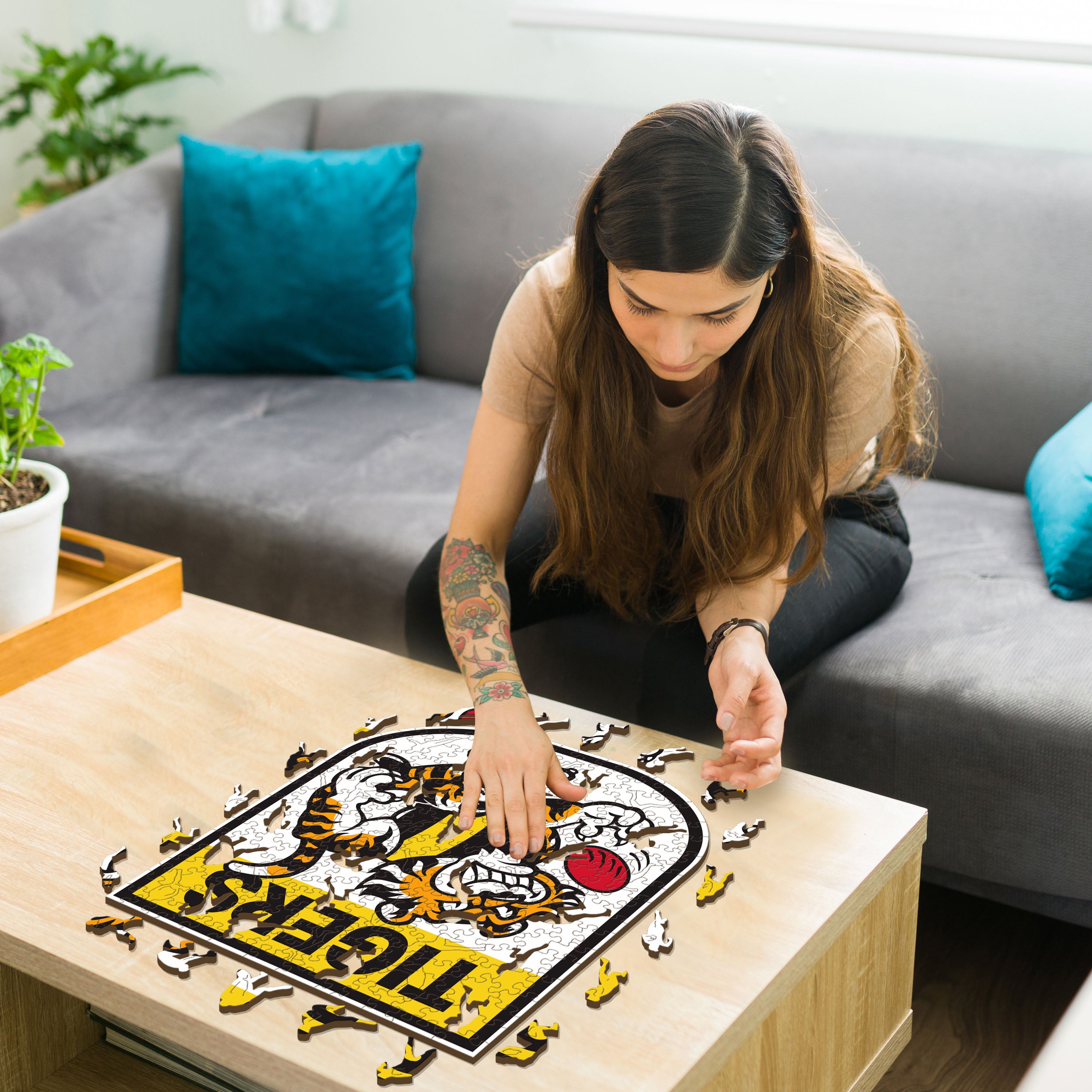 Richmond FC Retro Mascot - Wooden Puzzle