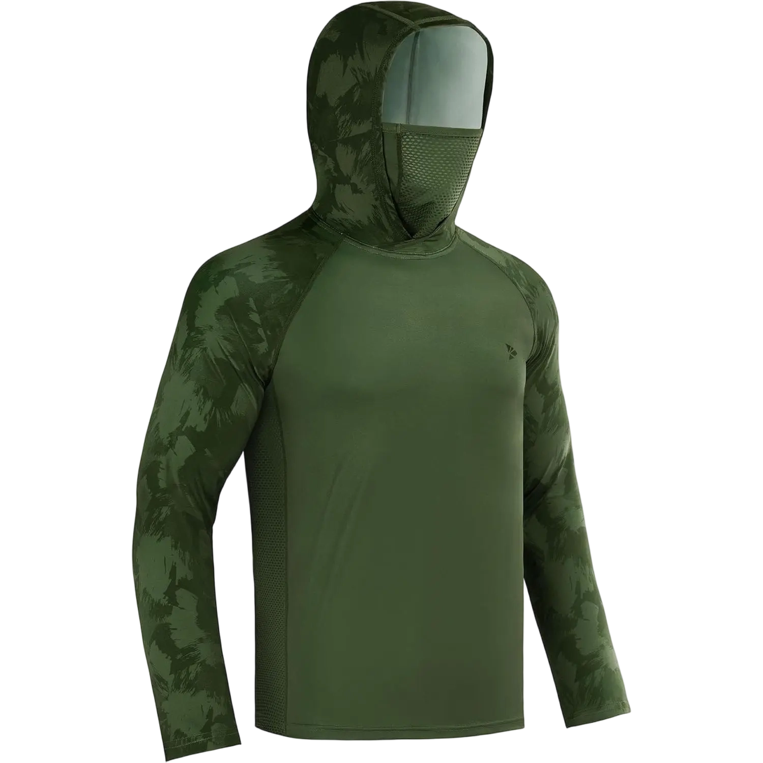 Men's Sun Protection Hoodie with Neck Gaiter - UPF 50+ Long Sleeve Shirt