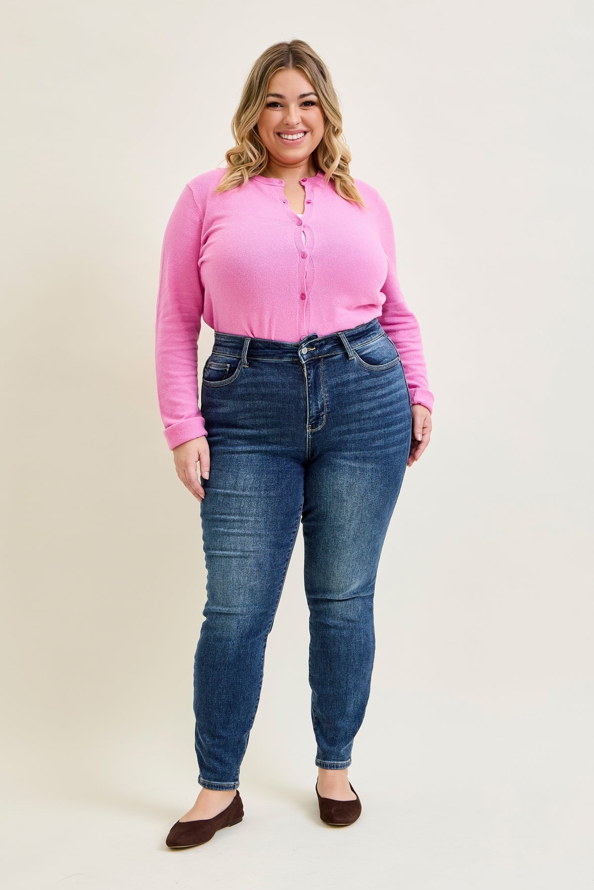 Jennifer Mid Rise ThermaDENIM Skinny Jeans - PLUS