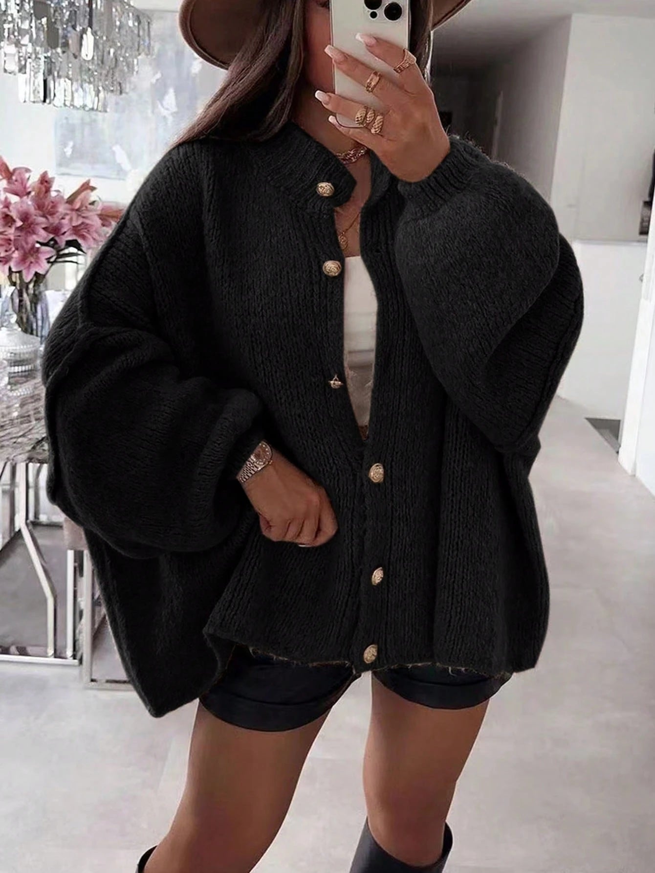 Women's Autumn/Winter Sweater, Fashion New Style - Minimalist Loose Fit Knit Cardigan