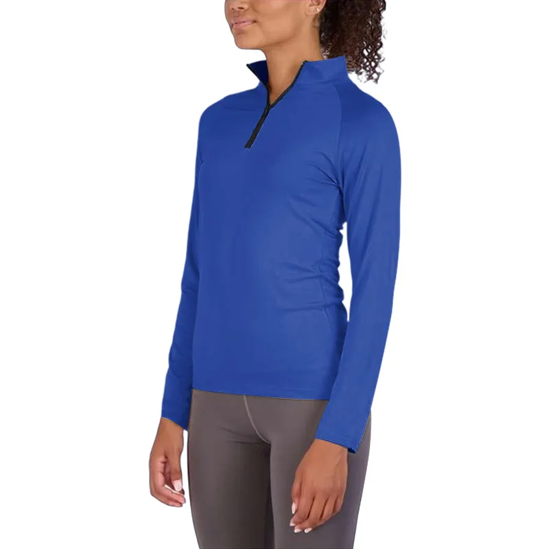 Womens Dry-Fit Long Sleeve Quarter Zip & Full Zip Up Hoodie Workout Jacket (Available in Plus)