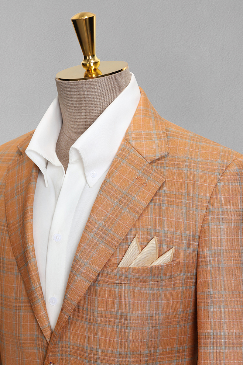 Men's Check Smart Casual Statement Blazer
