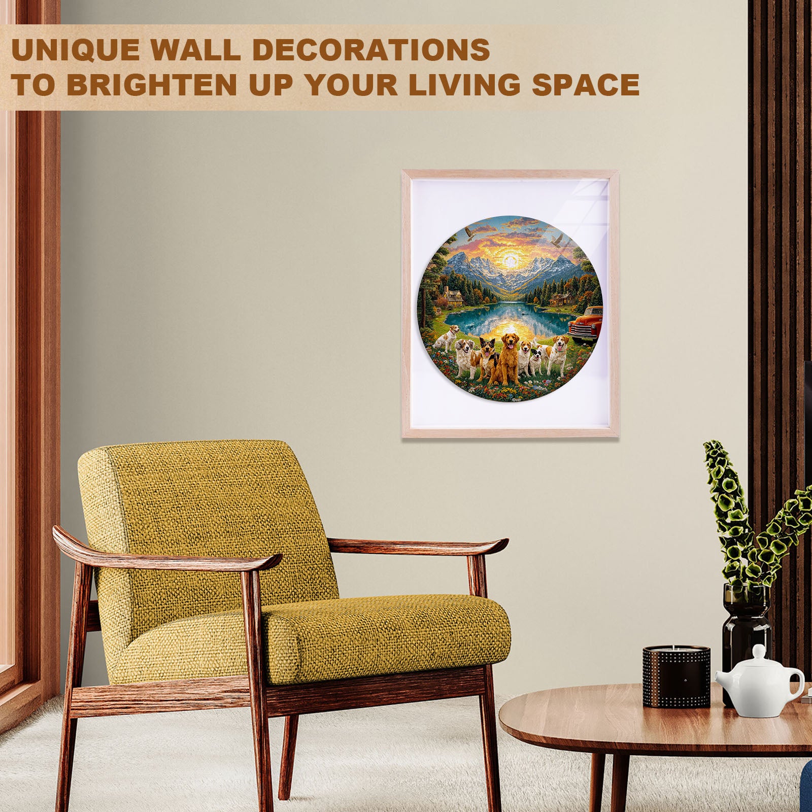 Puppy Scenic World Wooden Jigsaw Puzzle