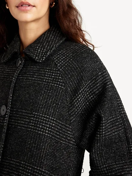 Relaxed Button-Front Mac Coat