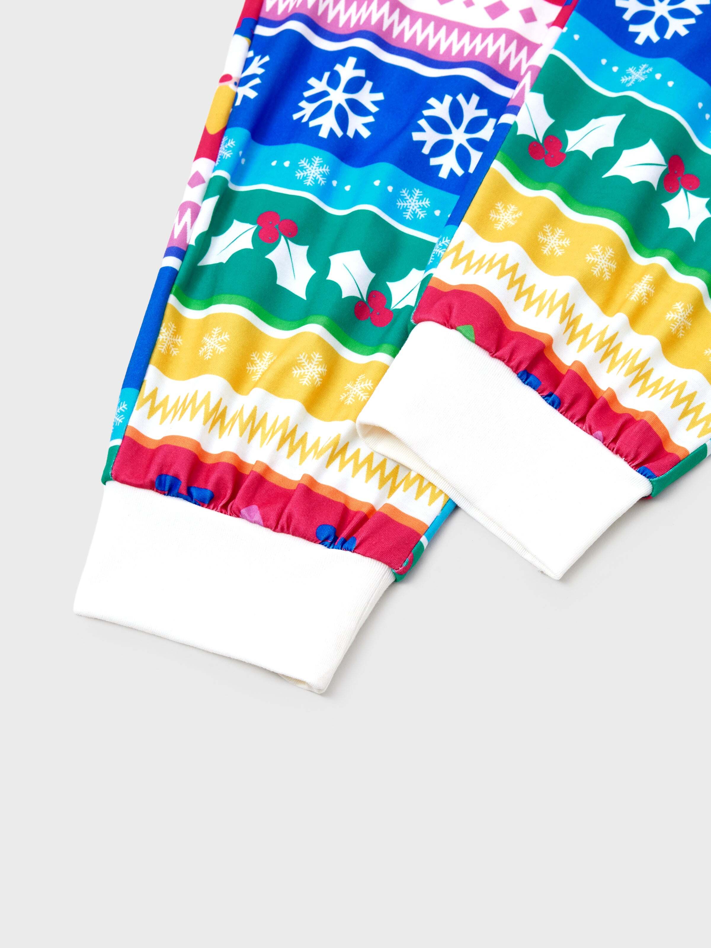 Christmas Matching Family Pajamas Set Christmas Gnome Striped PJS with Christmas Socks Multi-color