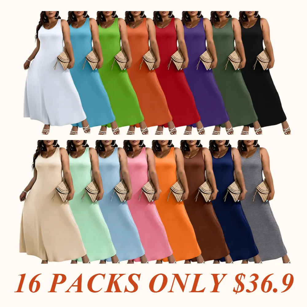 Women's Solid Color Sleeveless Vest Dress, Vacation Style Slimming Bodycon Dress, Casual Daily Everyday Wear