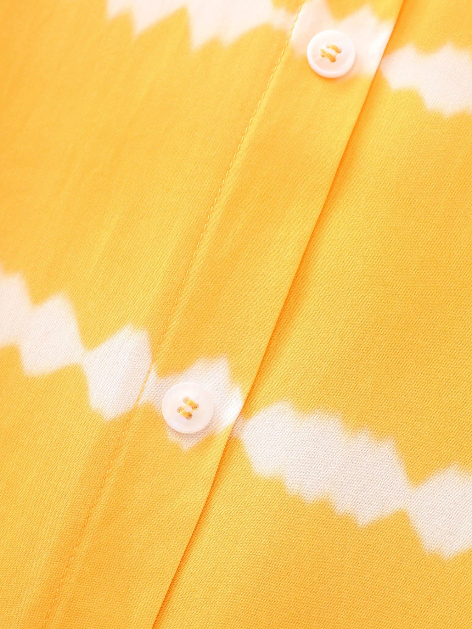 Zesty Striped Print A-Line Pockets Midi Dress