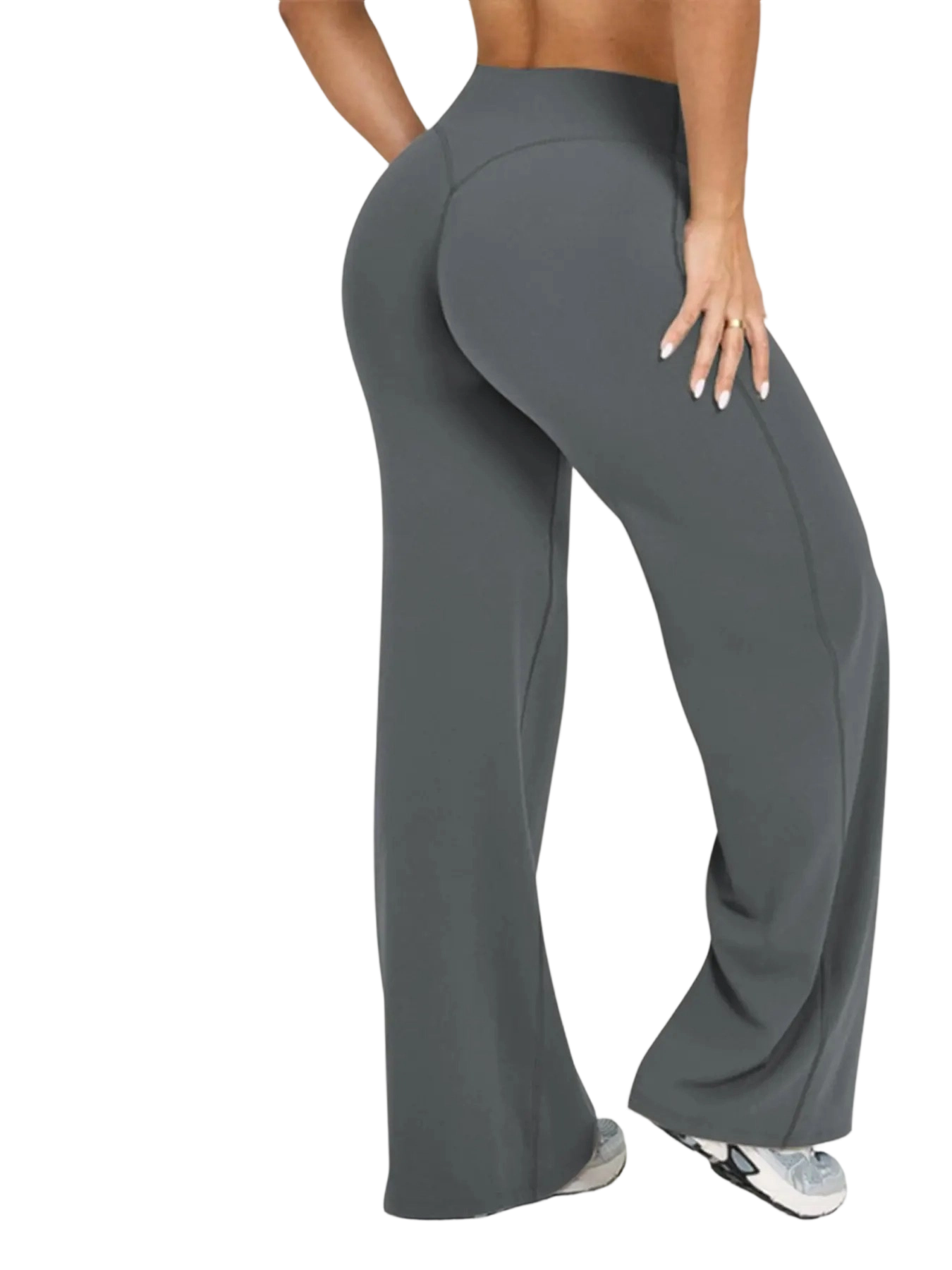 Women's High Waisted Elastic Loose Fit Straight Leg Pants, Butt Lifting Outdoor Casual Pants, Suitable for Yoga and Pilates, Comfortable Daily Wear, High Waist Design