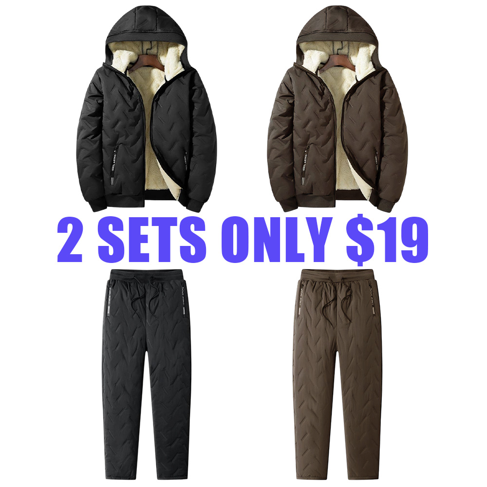 ​​Men's Winter Fleece Windproof Two-Piece Set