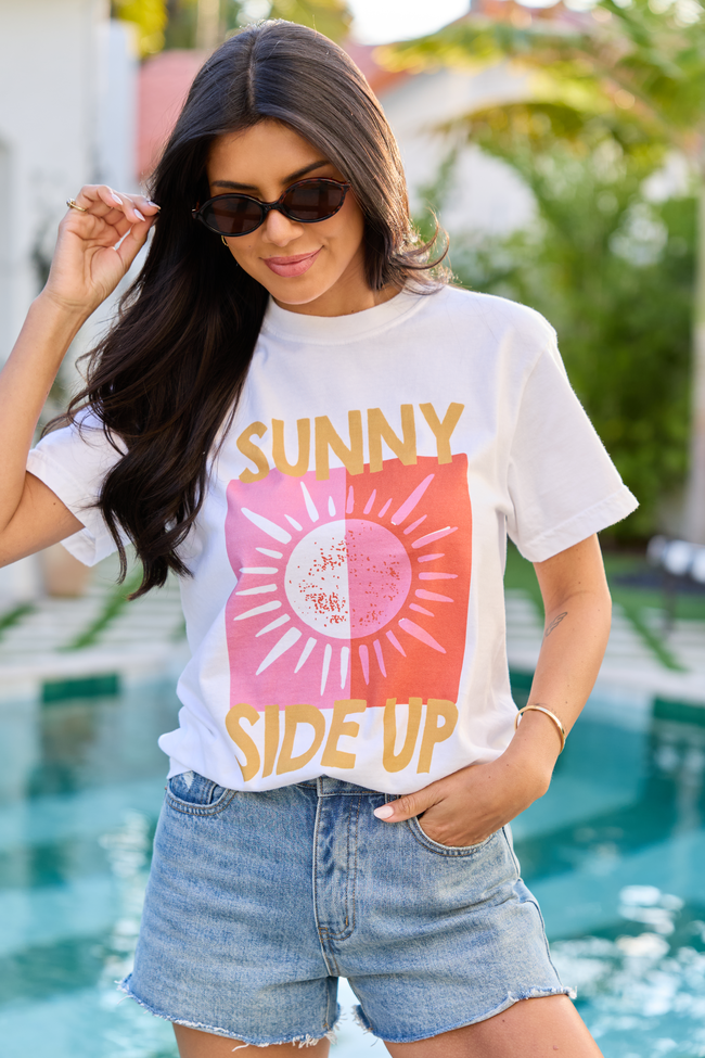 Sunny Side Up White Graphic Tee