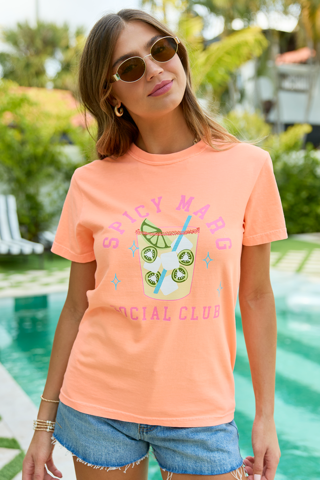 Spicy Marg Social Club Neon Orange Graphic Tee