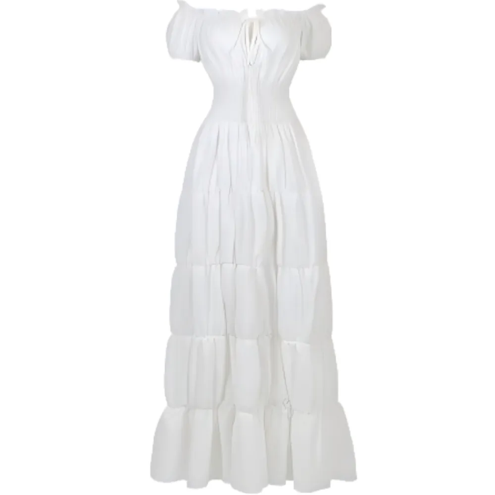 Women's Waist-Cinching Pleated Maxi Dress