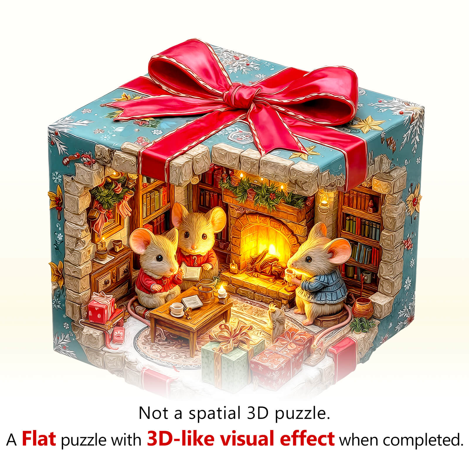 Mouse's Gift House Wooden Jigsaw Puzzle