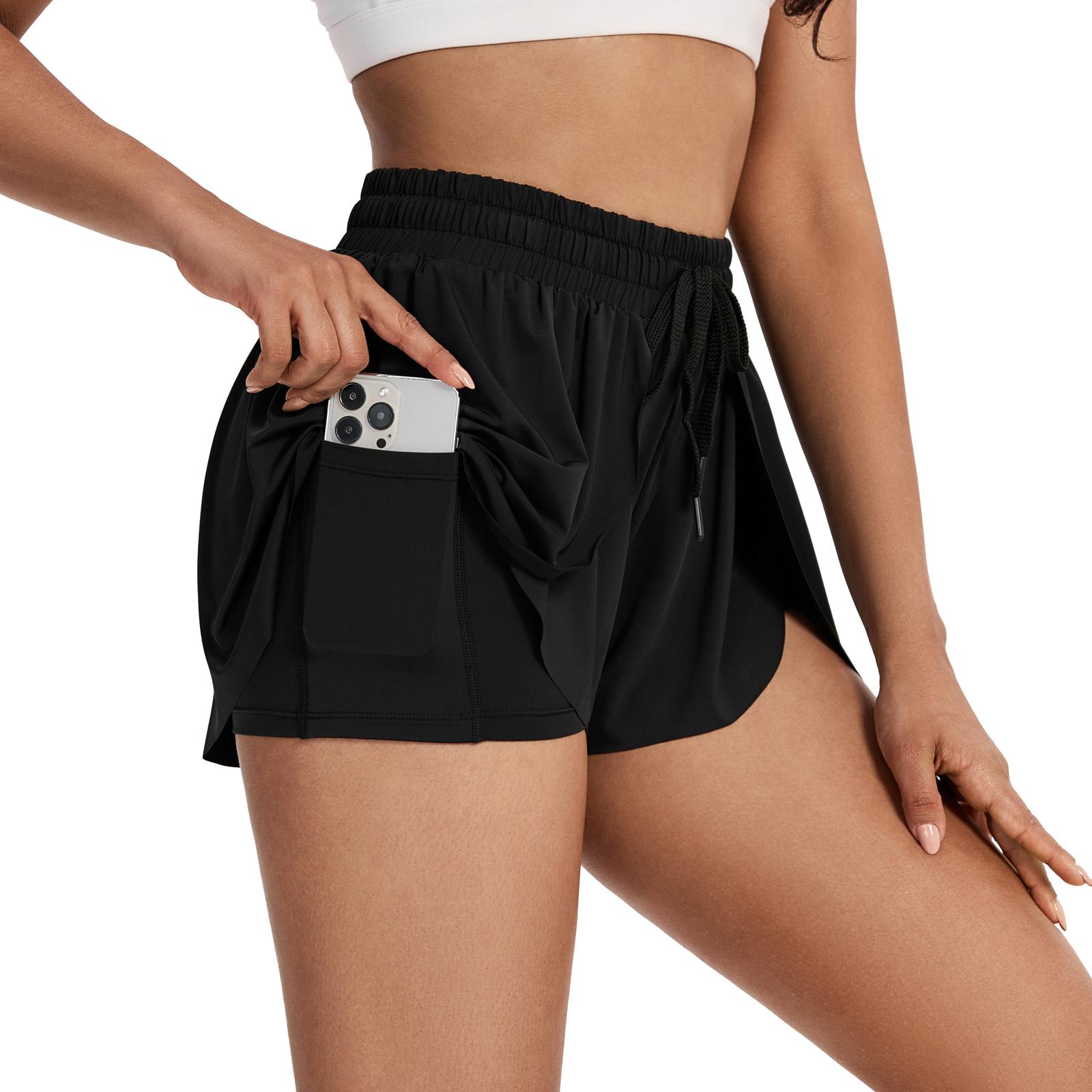 🔥Women’s Flowy 2-in-1 Running Skort Shorts with Pockets