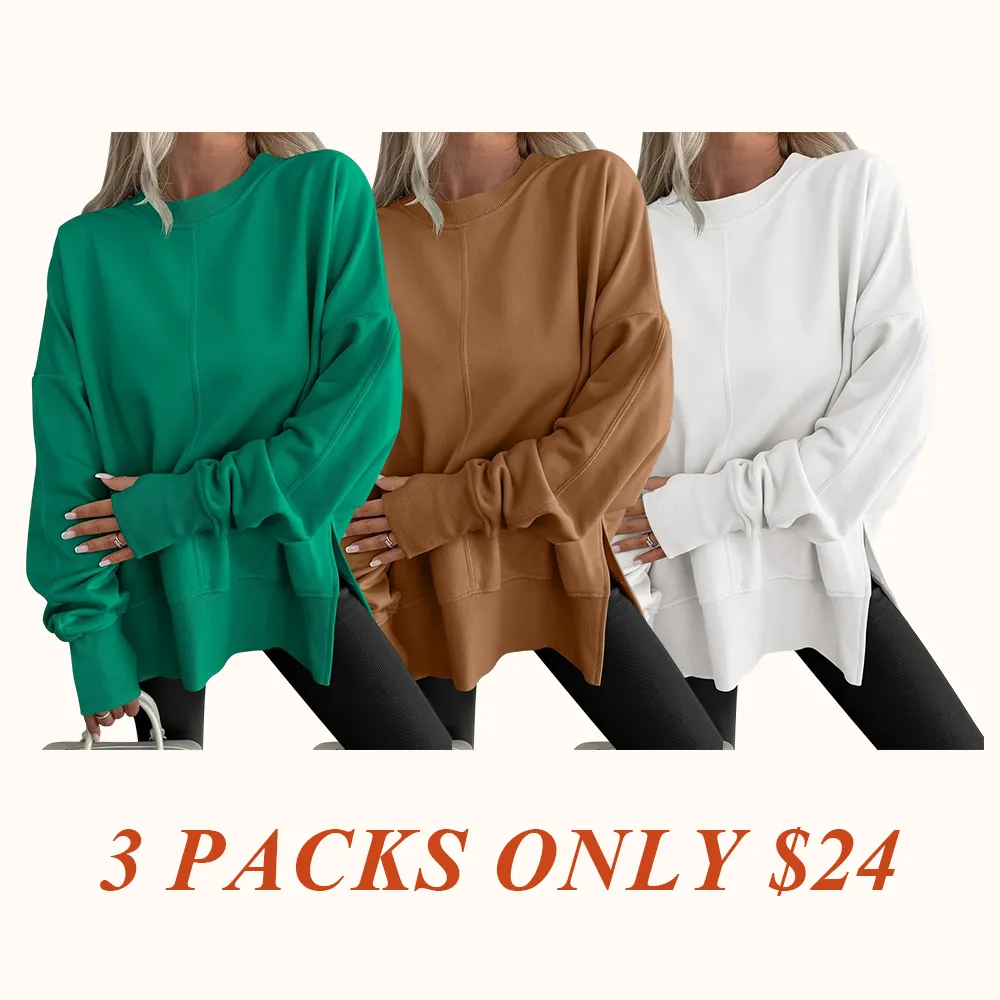 Women Oversized Sweatshirts Thumbhole Long Sleeve Hoodies Shirts