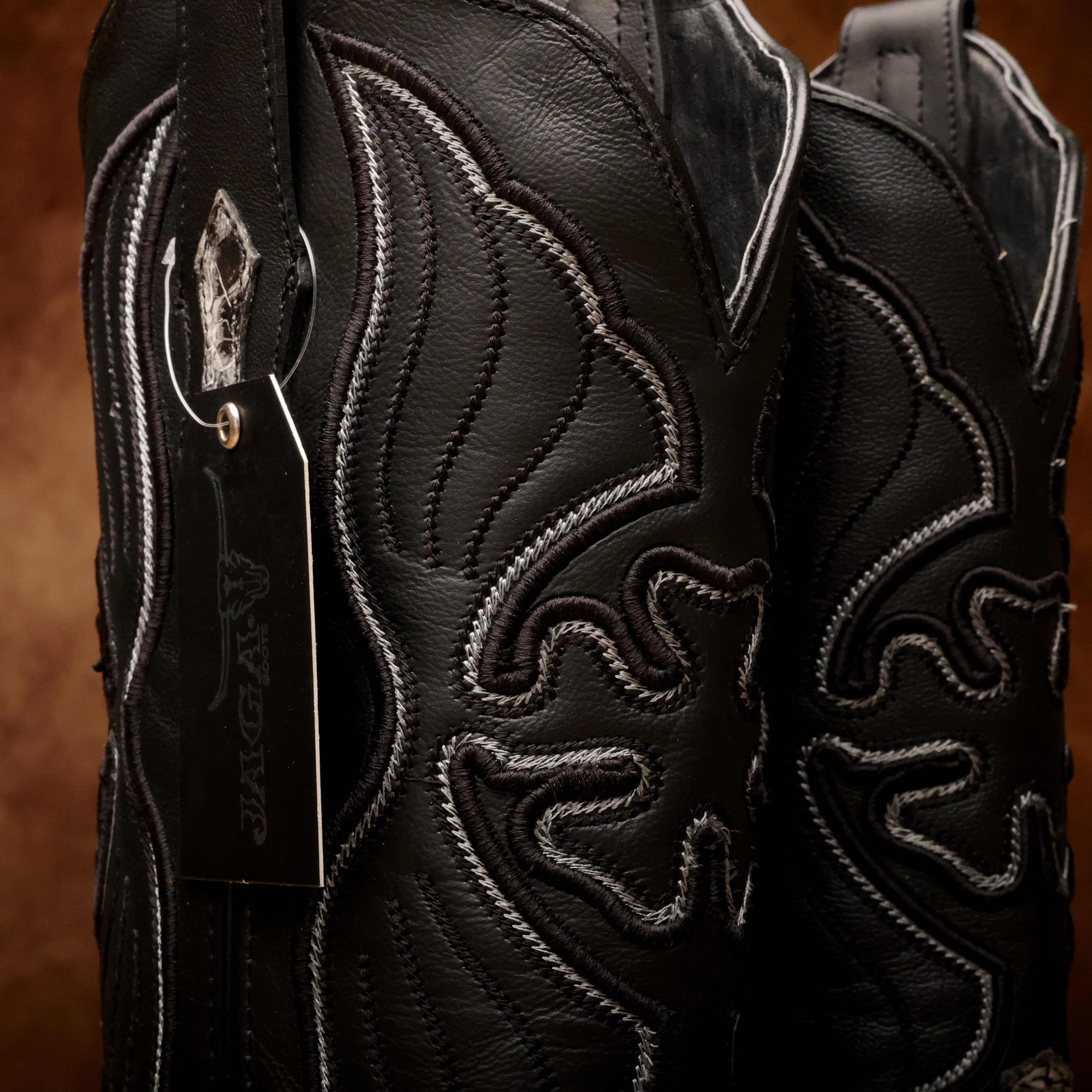 Natural Python Leather Boots - Square Toe