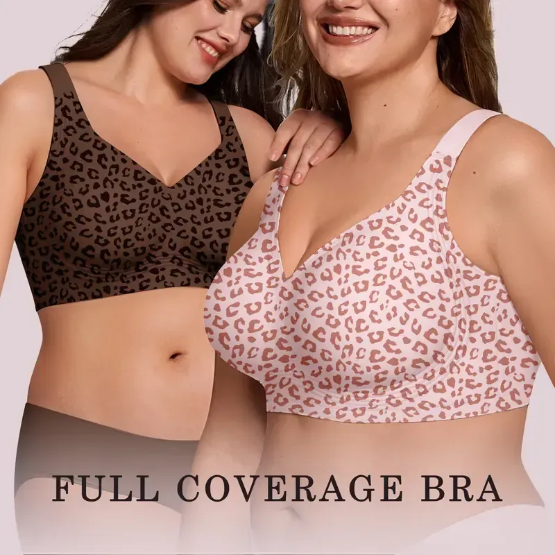 Women Wirefree Bras for Women Full Coverage No Underwire Everyday Bras Comfortable Wireless Padded Jelly Bras