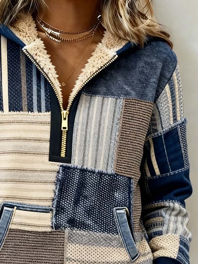 Women'S Casual Loose Printed Hooded Sweatshirt