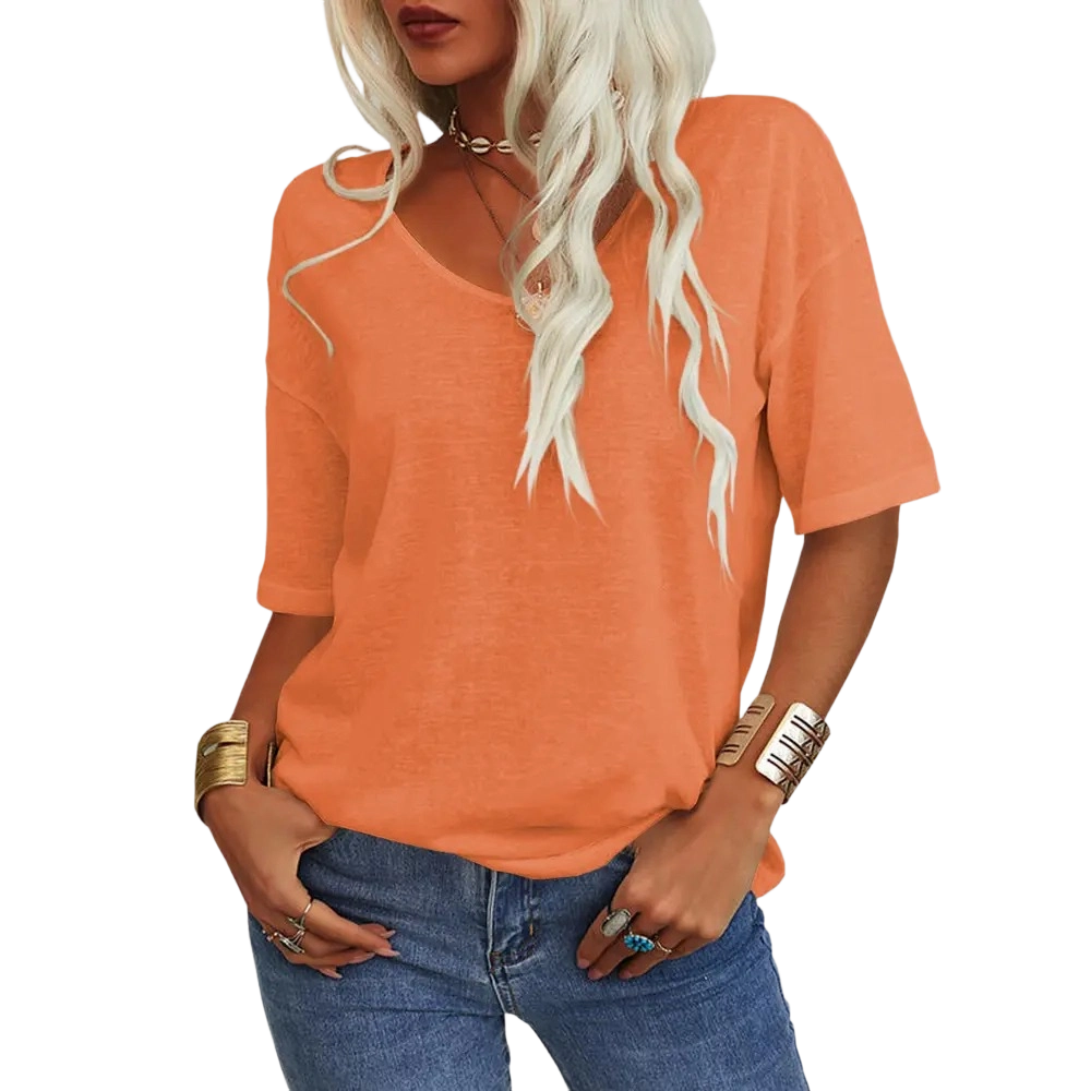 🌟🌟Women’s Soft V-Neck Casual Loose Fit T-Shirt