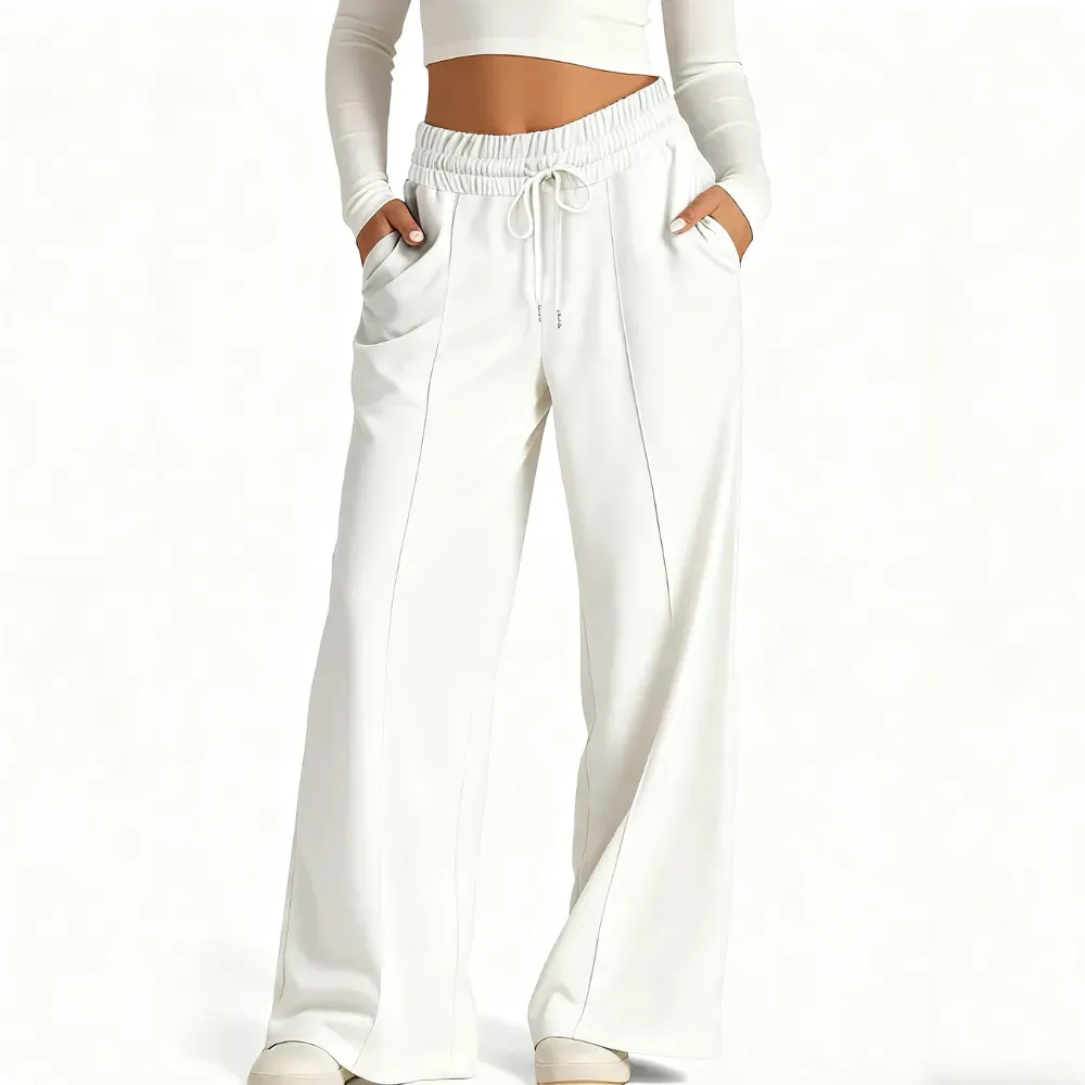 🎅Christmas Promotion 🎁Women's Wide Leg Sweatpants Casual Loose Solid Color Pants