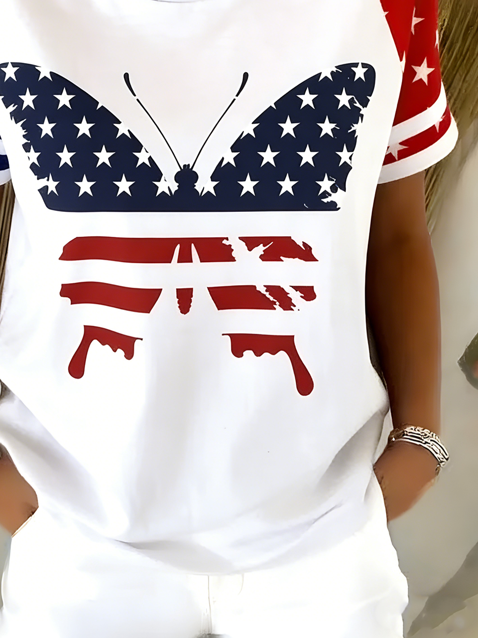 Cotton Elegant Butterfly T-Shirt