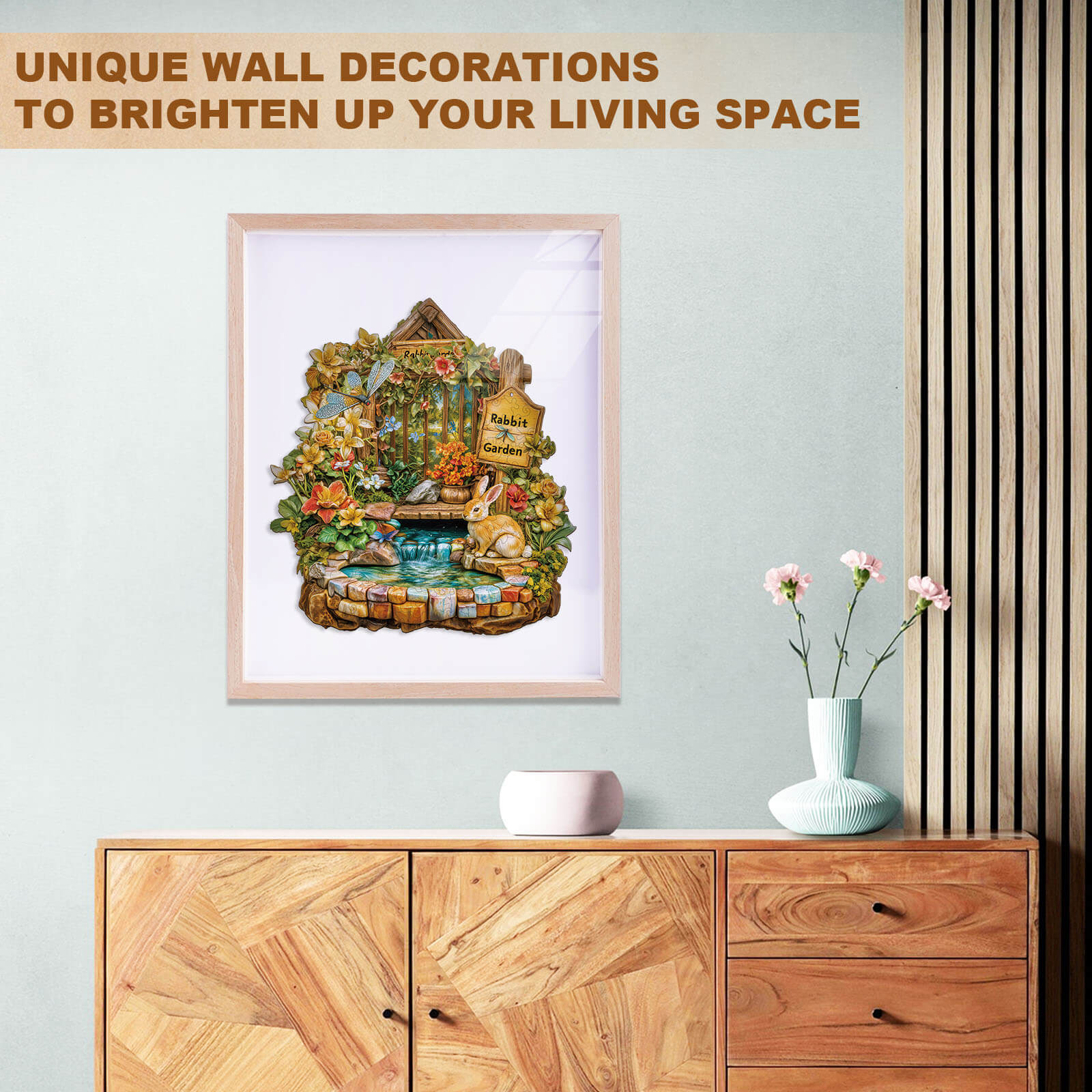 Rabbit Garden Wooden Jigsaw Puzzle