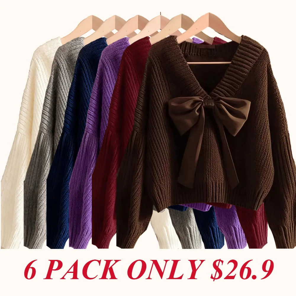 Women's Casual Bow Knit Sweater