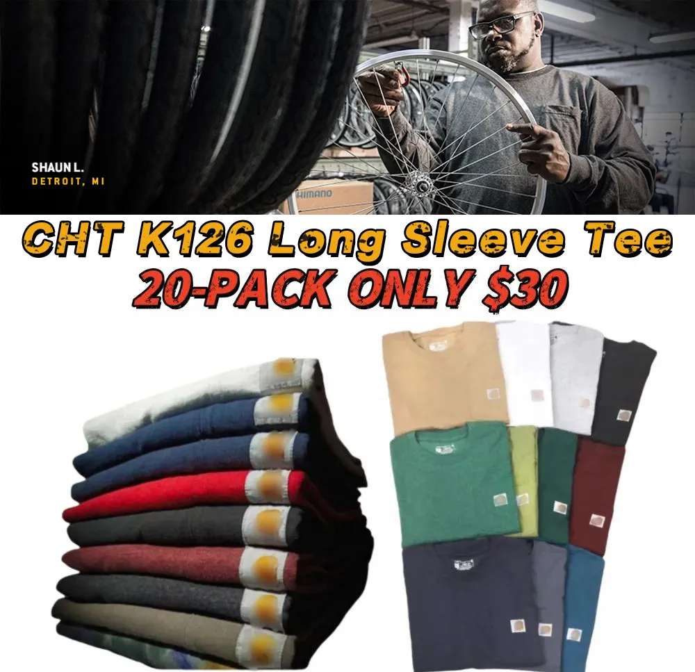 🔥Last Day Promotion!CHT Men's K87 Workwear Loose Fit Heavyweight Short-Sleeve Pocket T-Shirt (Also Available in Big & Tall)