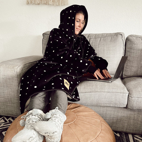 Wearable blanket Oversized with sherpa lining One size fits most.