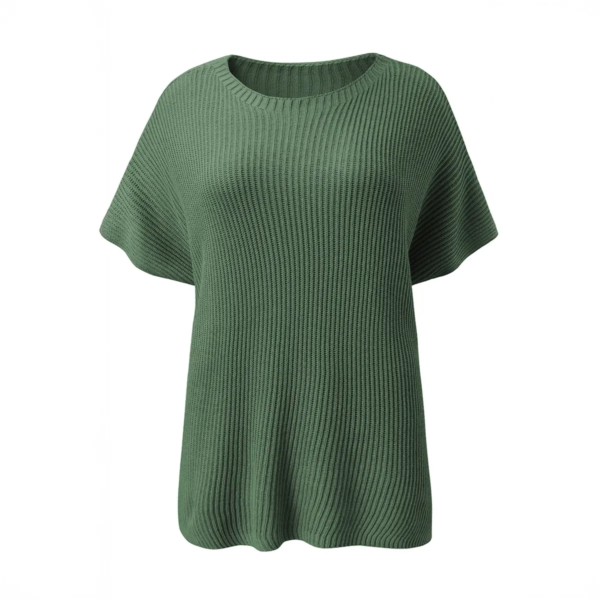 Women’s Short Sleeve Knit Sweater Top (Loose Fit, Soft & Breathable)
