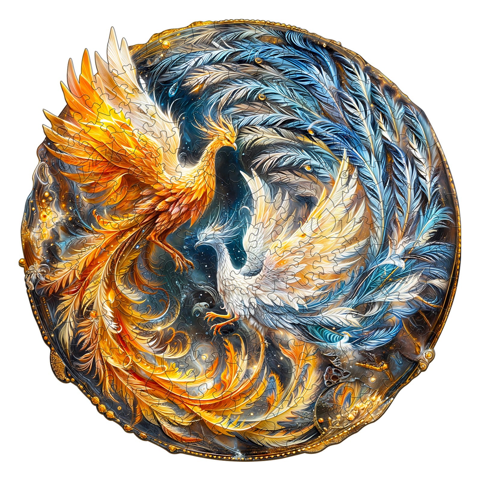 Yin Yang Phoenix-2 Wooden Jigsaw Puzzle