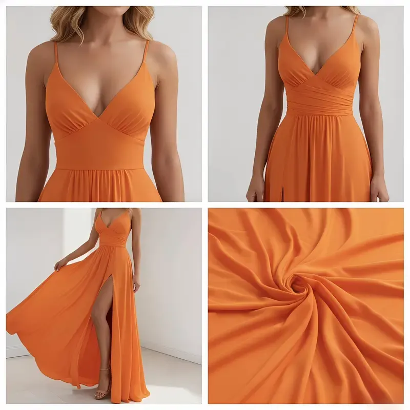 2026 Spring New Arrivals: Women's Strappy Dress—A Stylish, Sexy, Solid-Color Dress with a Slit