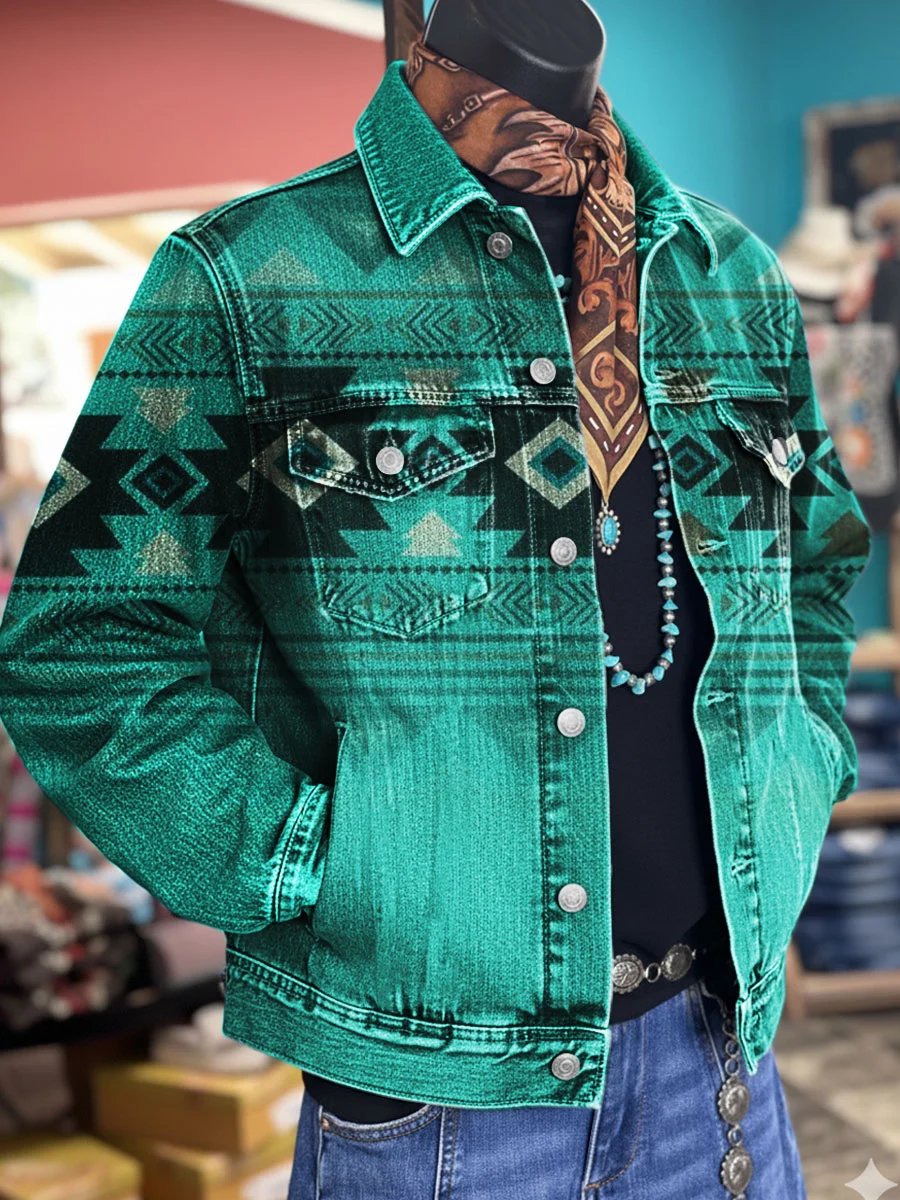 Vintage Paisley Art Print Casual Jacket